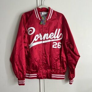 Totally Hype Cornell University Satin Varsity Jacket